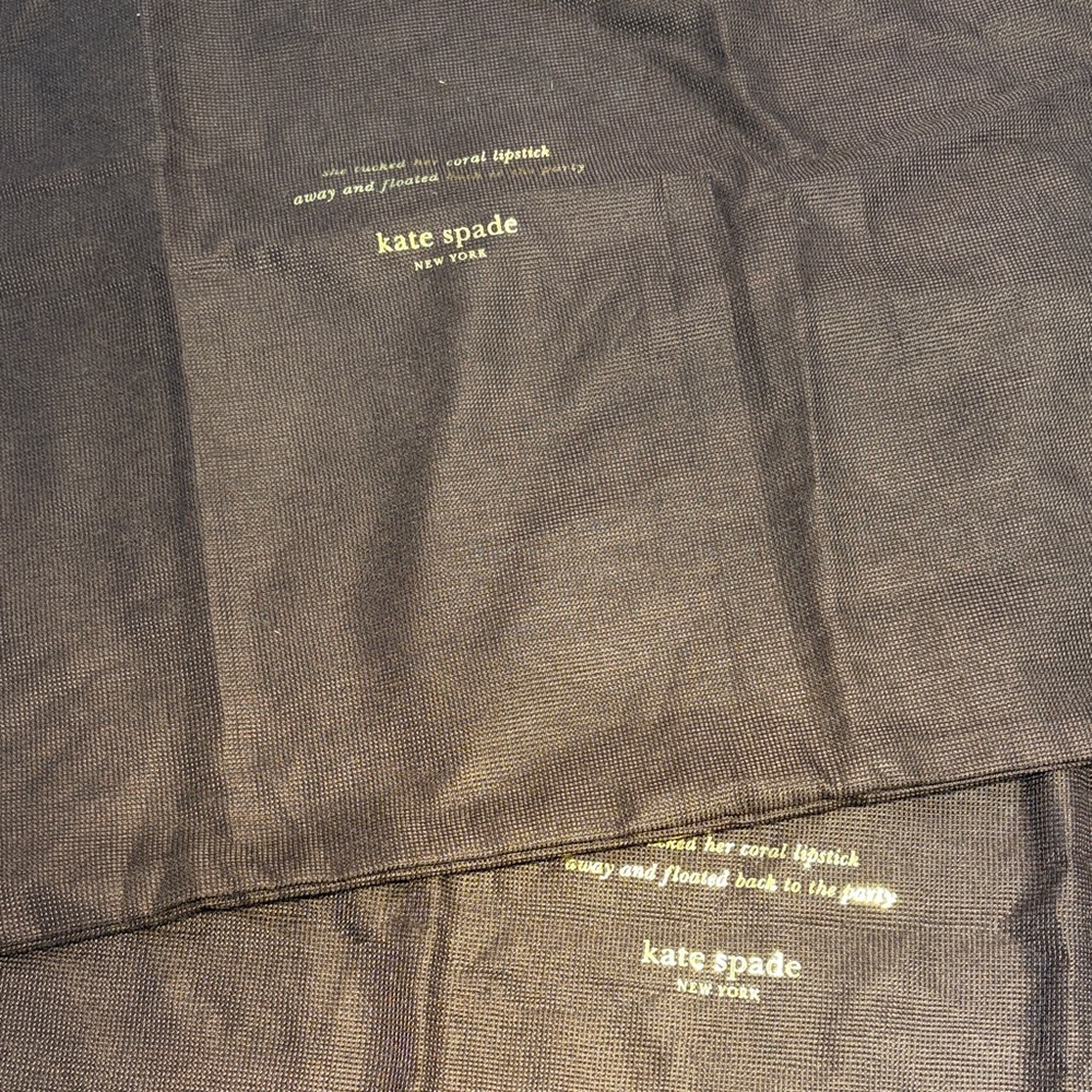 Coach and Kate Spade Brown and White Dust Bags Collection. Set of 5. - Picture 3 of 3